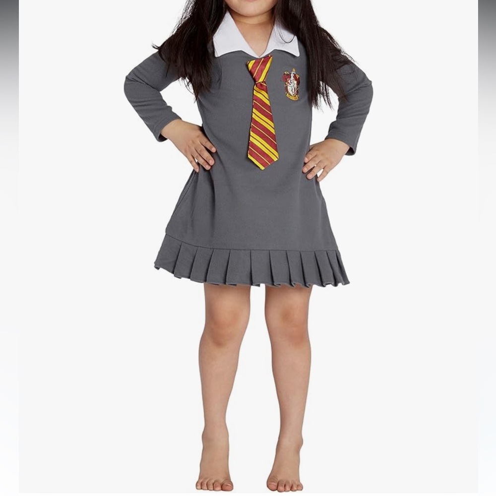 Harry Potter Gryffindor Fleece Nightgown Girls Large 10/12 MISSING TIE